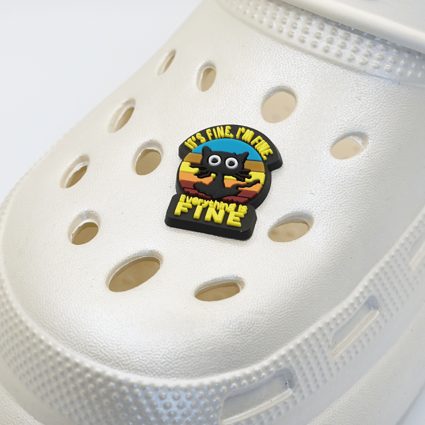 It's Fine I'm Fine Everything Is Fine Croc Charm