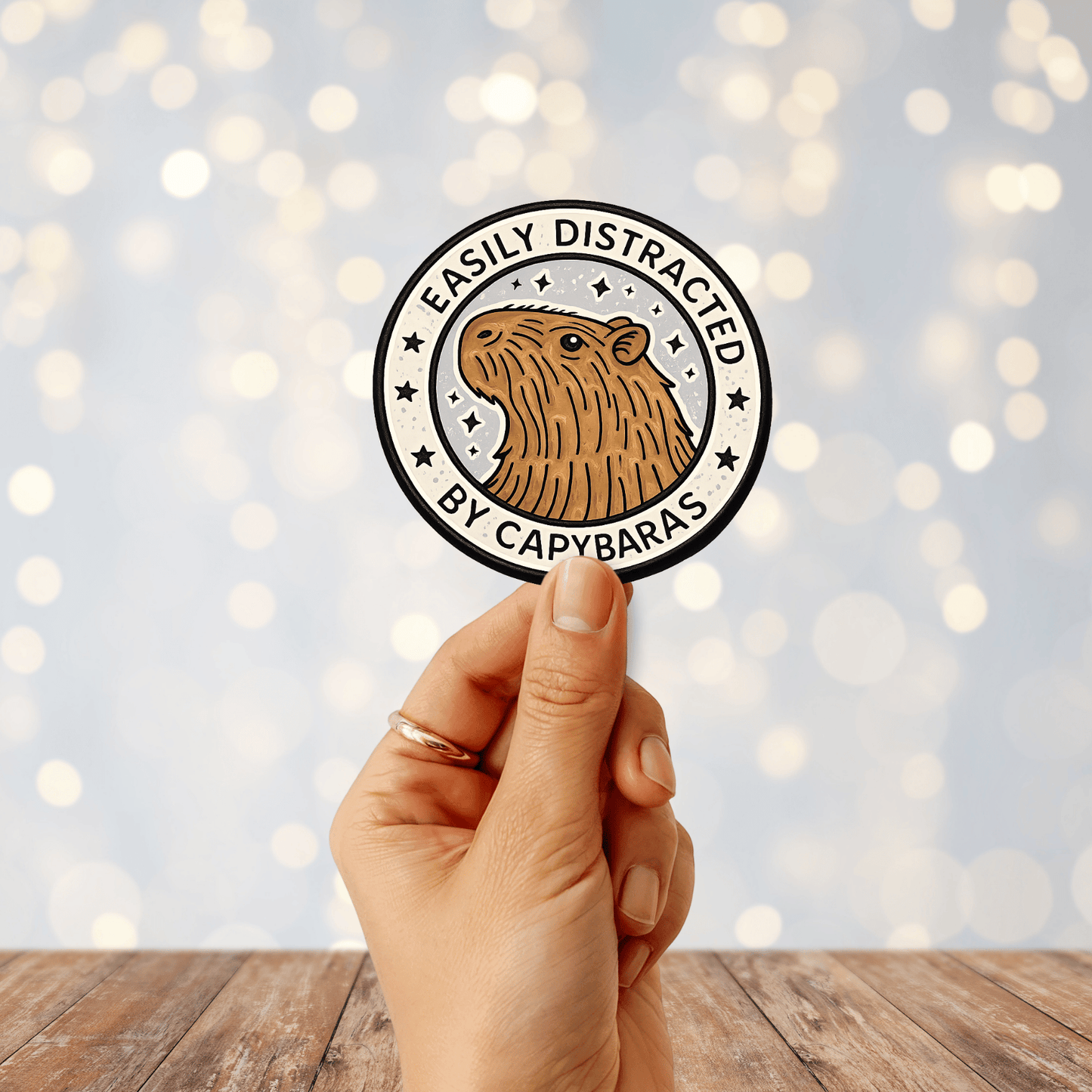 Easily Distracted By Capybaras Sticker