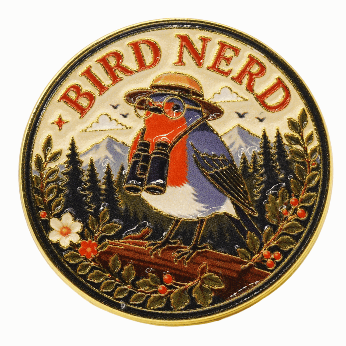 Bird Nerd Enamel Pin