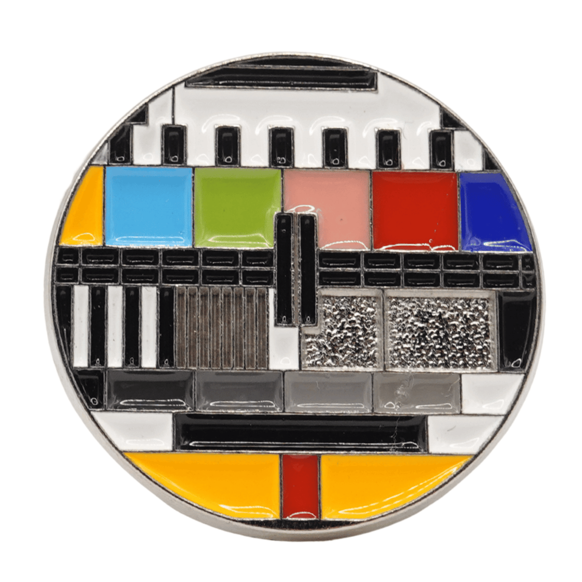TV Test Pattern Enamel Pin