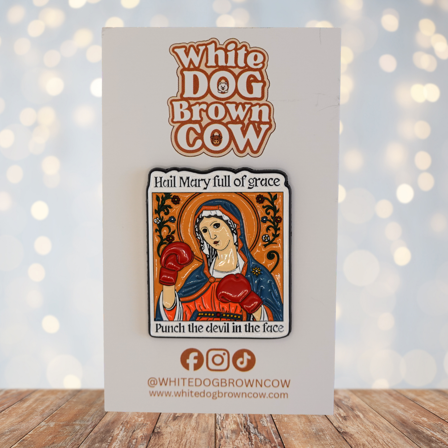 "Punch The Devil In The Face" Enamel Pin