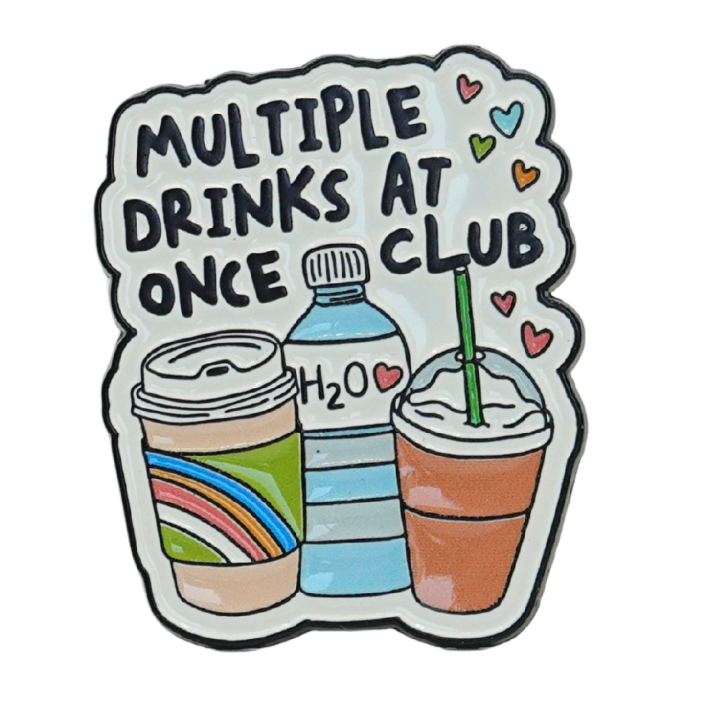 Multiple Drinks At Once Club Enamel Pin