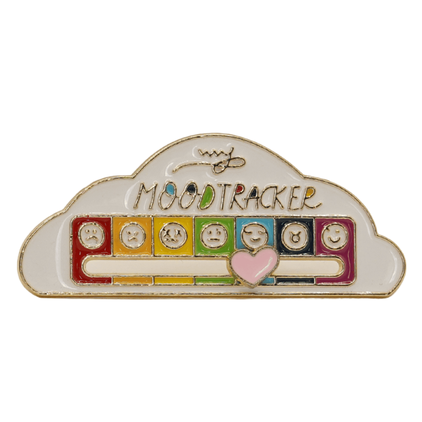 Mood Tracker Interactive Enamel Pin