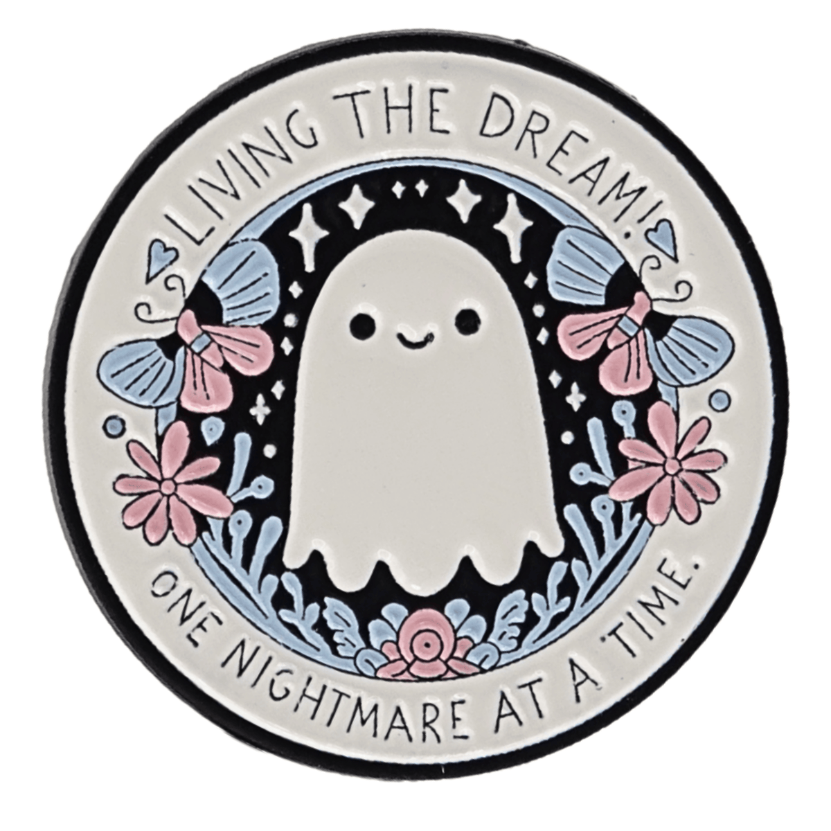 Living The Dream One Nightmare At A Time Enamel Pin