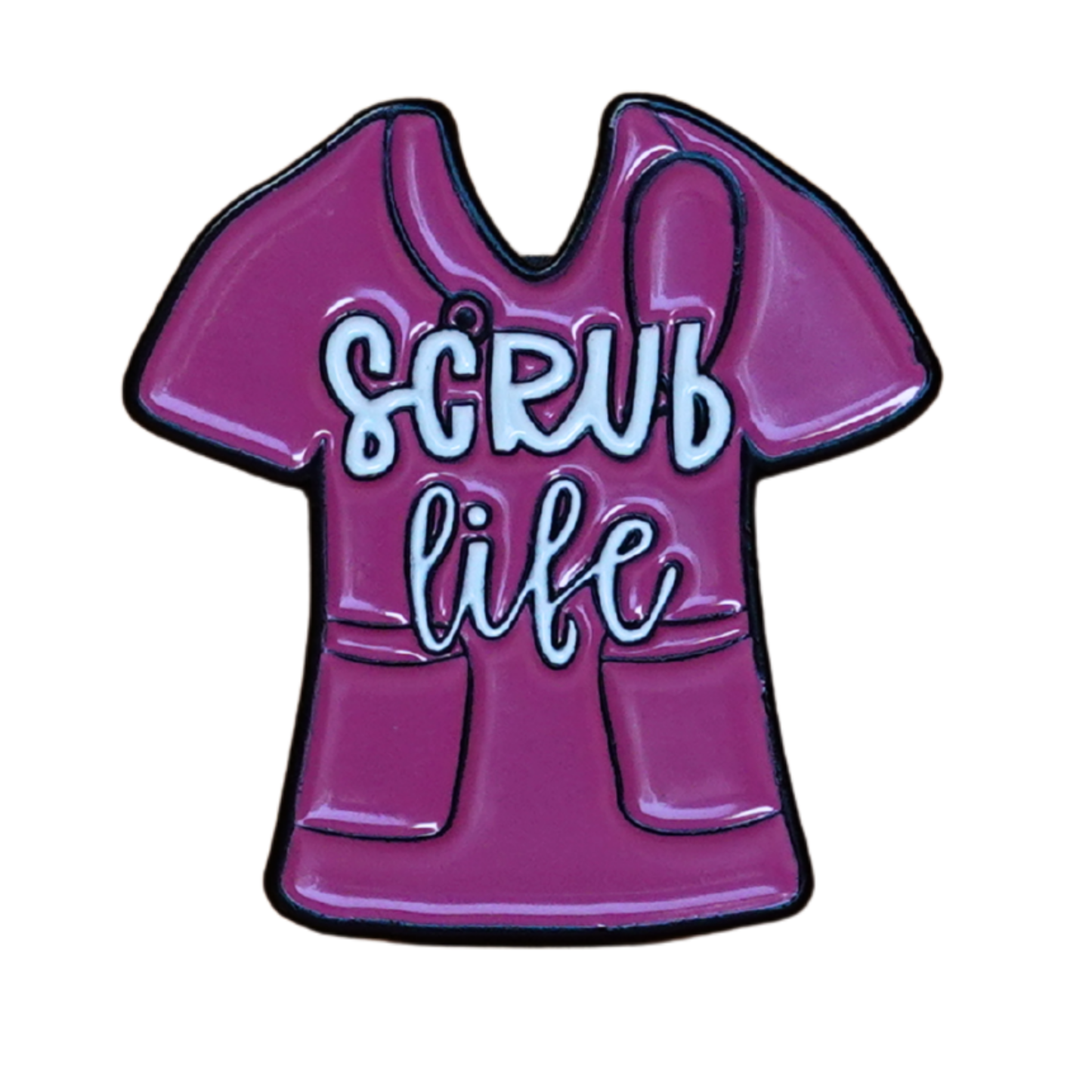 "Scrub Life" Pink Enamel Pin