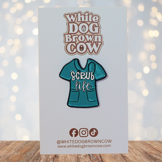 "Scrub Life" Teal Enamel Pin