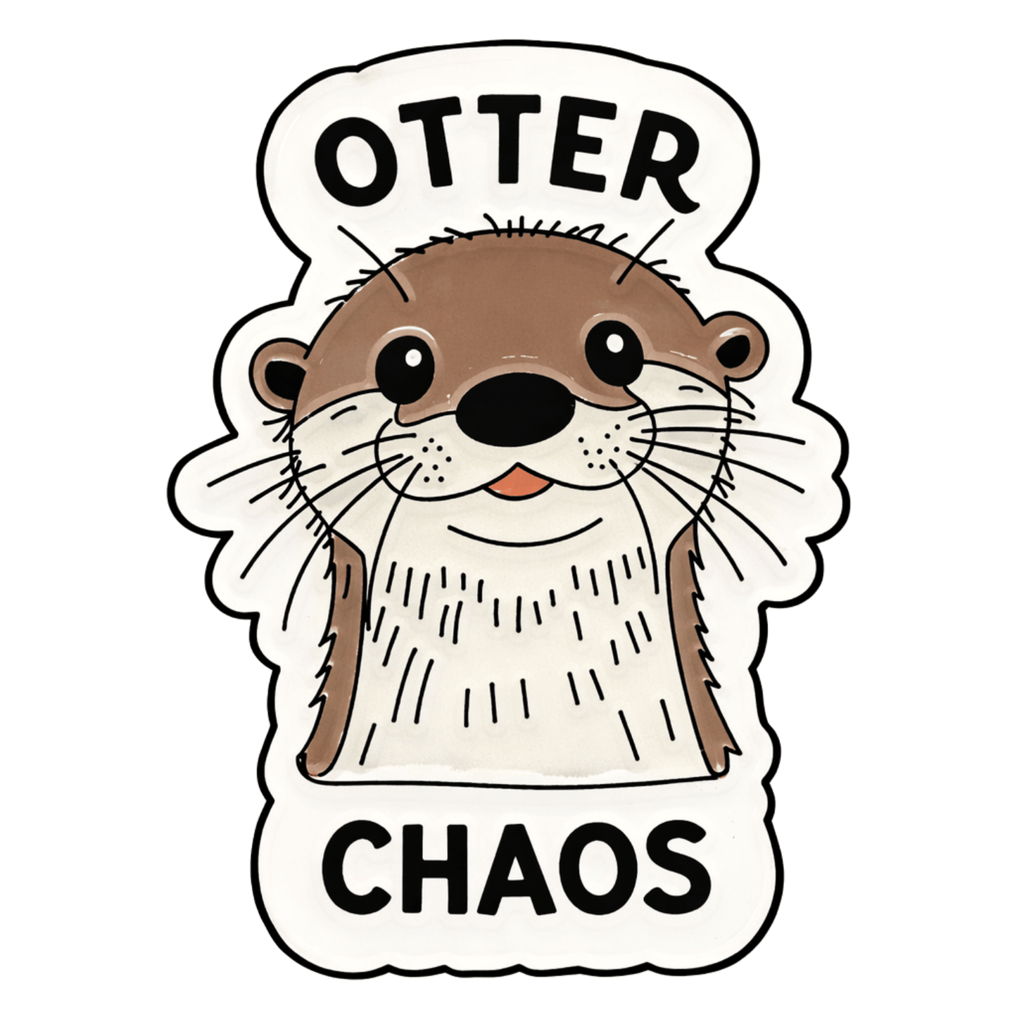 Otter Chaos Sticker