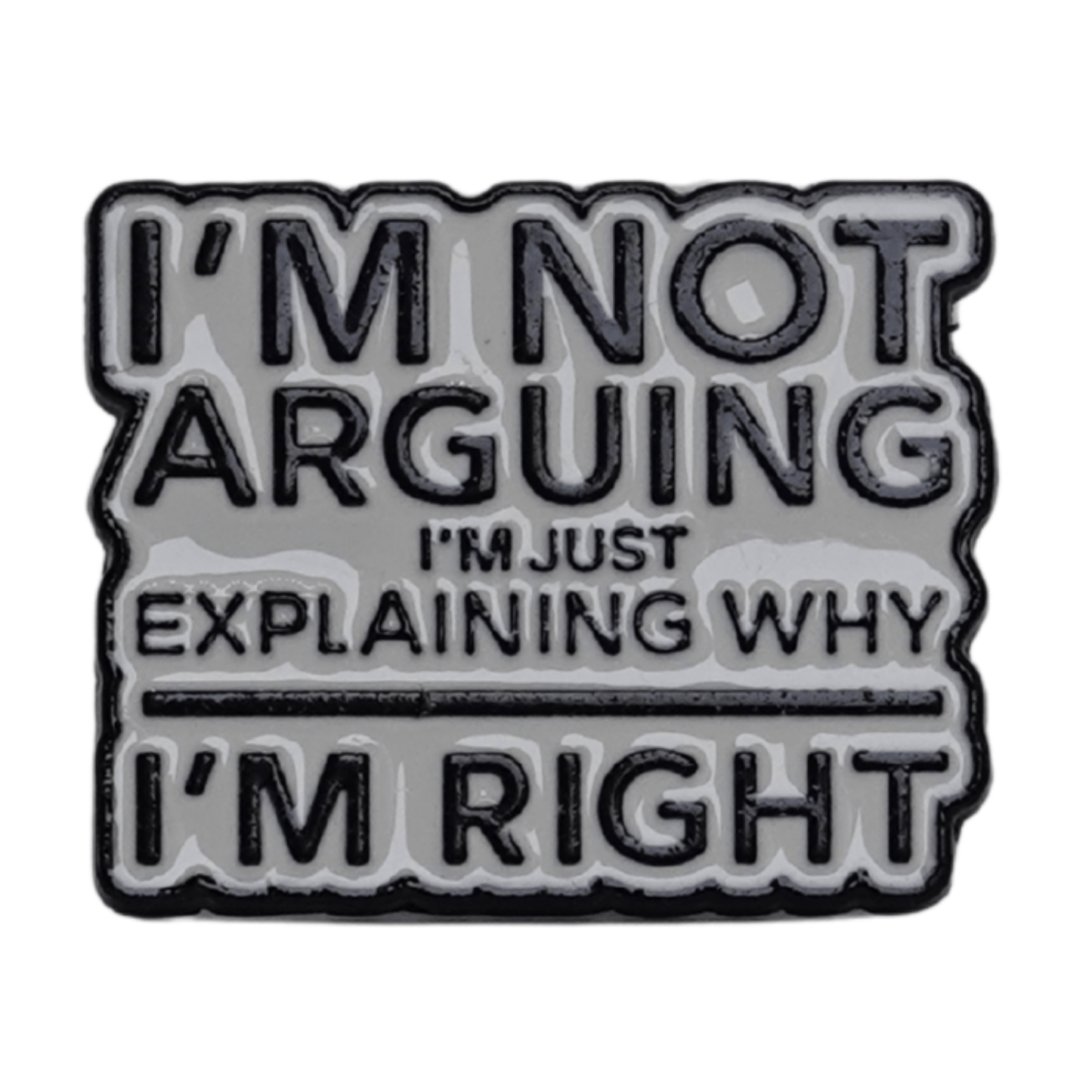 I'm Not Arguing I'm Just Explaining Why I'm Right Enamel Pin