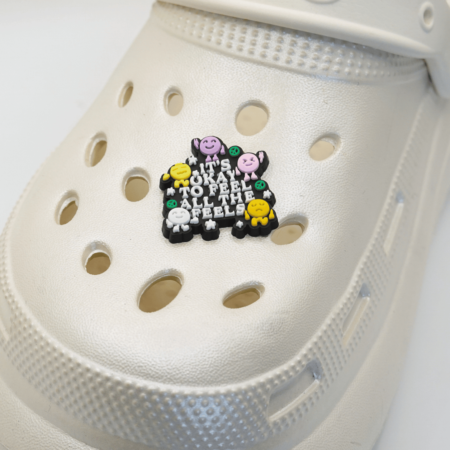 It's Okay To Feel All The Feels Croc Charm