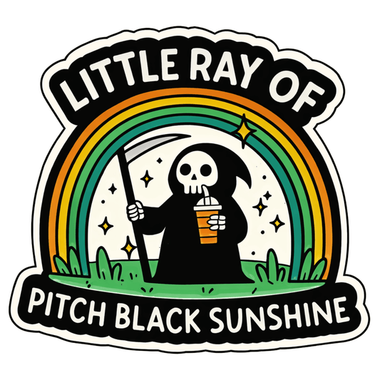 Little Ray Of Pitch Black Sunshine Sticker