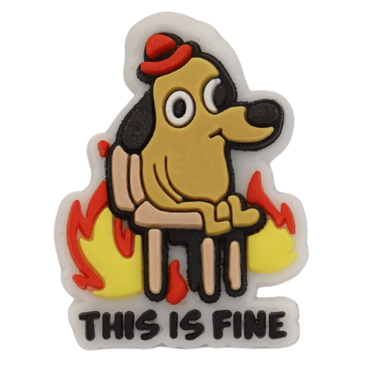 This Is Fine Croc Charm