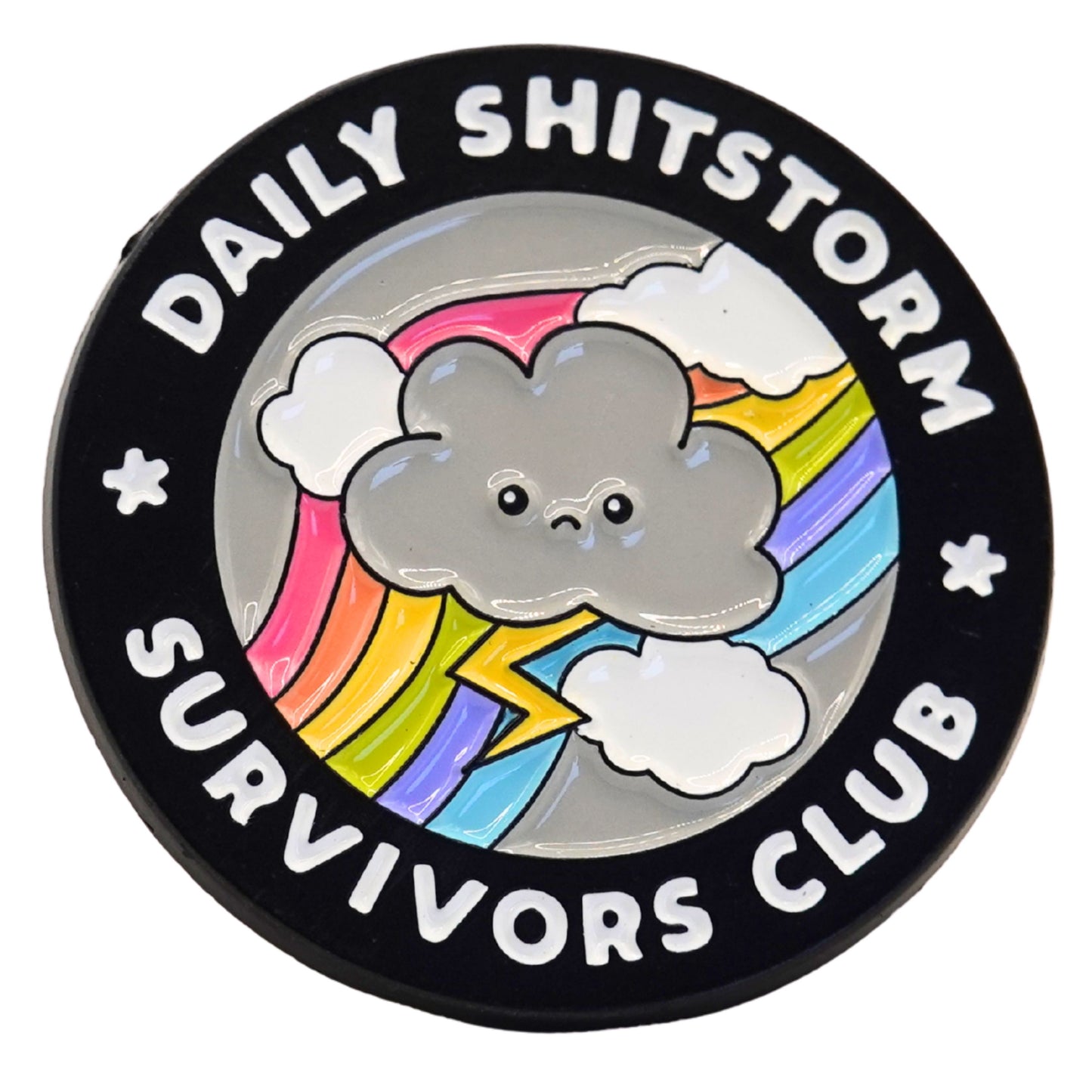 "Daily Shitstorm Survivors Club" Enamel Pin