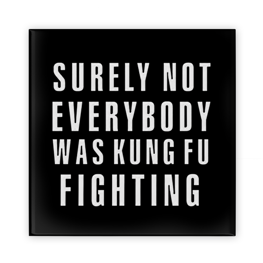 Surely Not Everybody Was Kung Fu Fighting Magnet