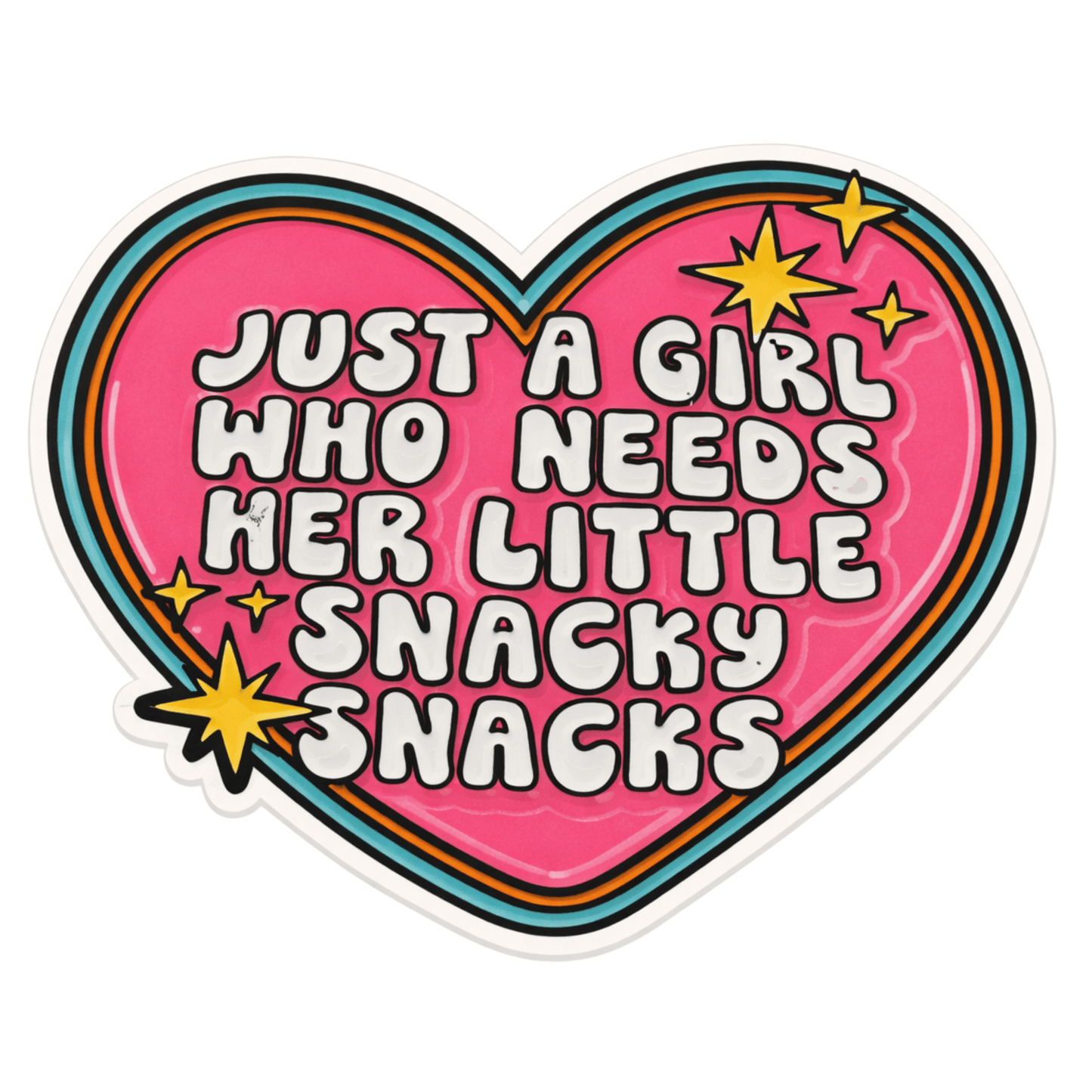 Just A Girl Who Needs Her Little Snacky Snacks Sticker