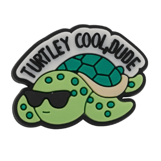 Turtley Cool Dude Croc Charm