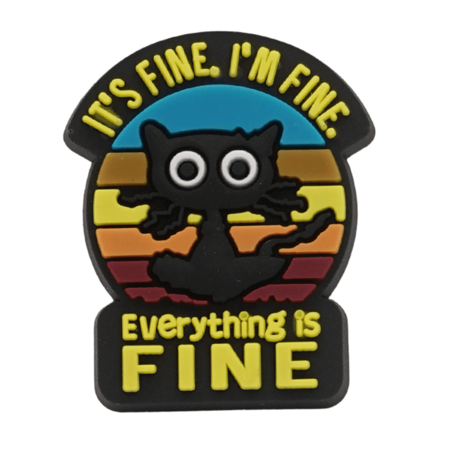 It's Fine I'm Fine Everything Is Fine Croc Charm