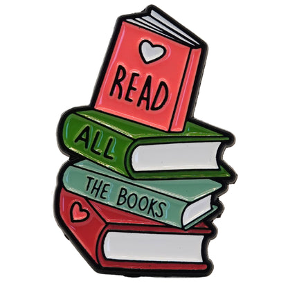 "Read All The Books" Enamel Pin
