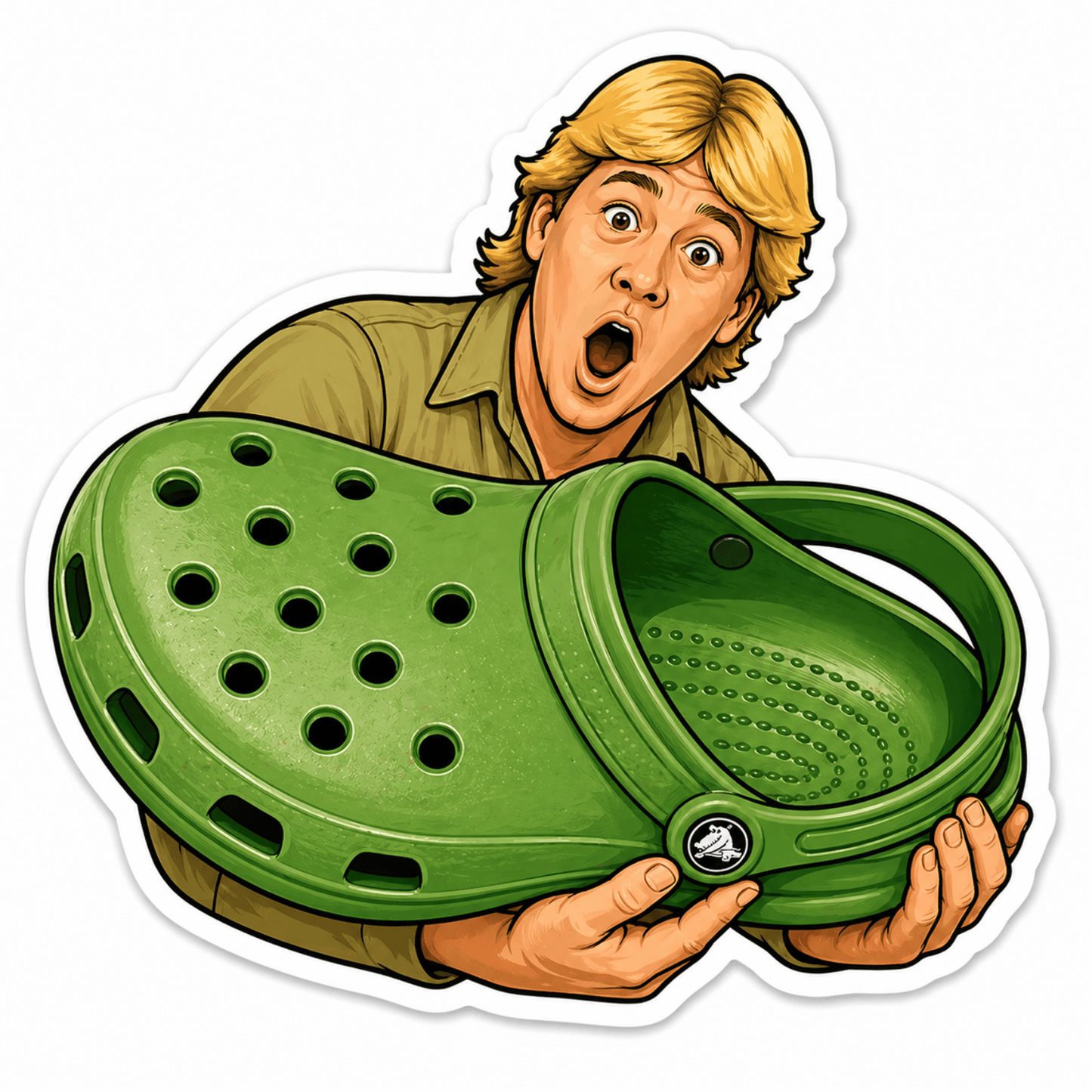 Steve Irwin Croc Sticker
