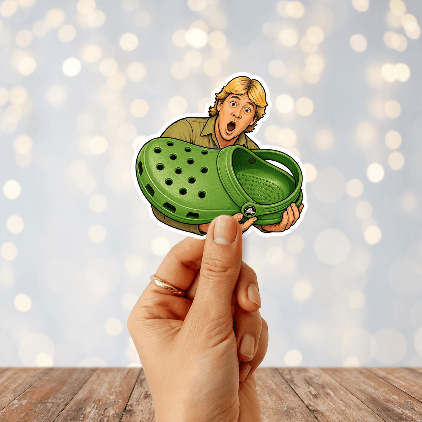 Steve Irwin Croc Sticker