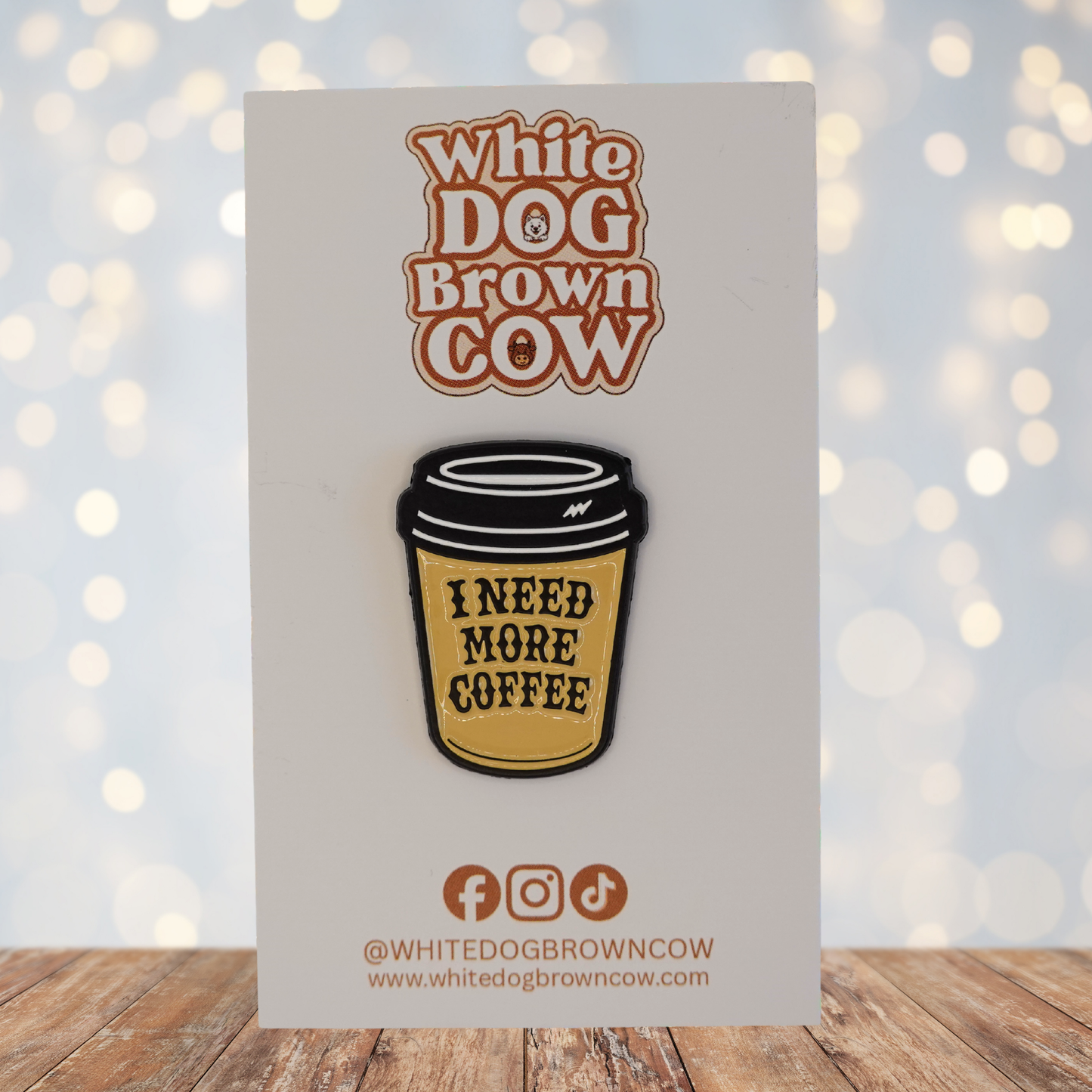 "I Need More Coffee" Enamel Pin