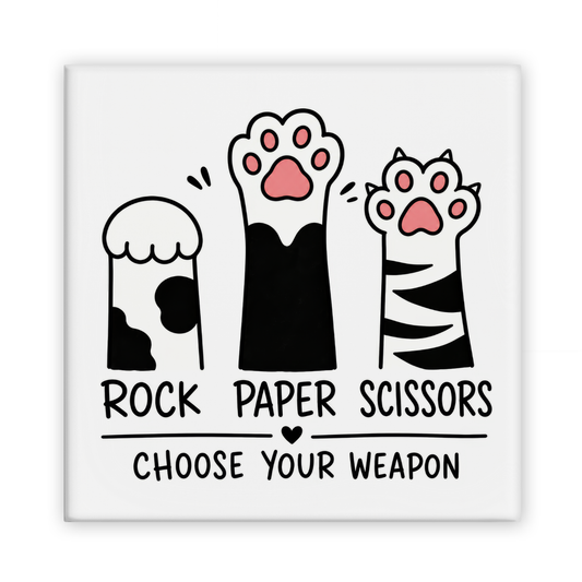 Rock Paper Scissors Cat Paws Magnet