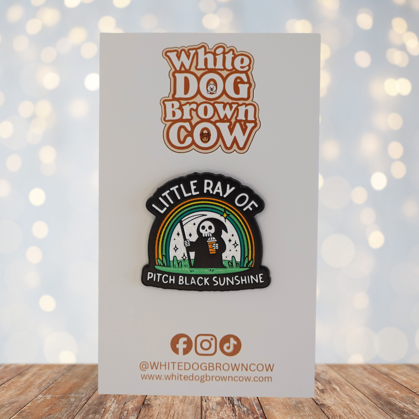 "Little Ray Of Pitch Black Sunshine" Enamel Pin