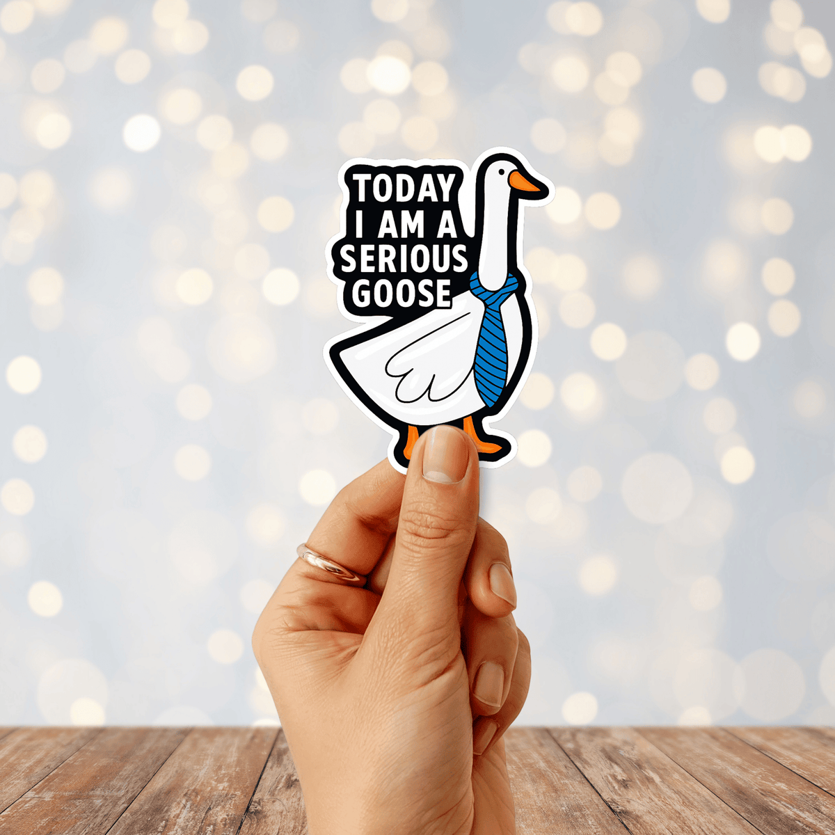 Today I Am A Serious Goose Sticker