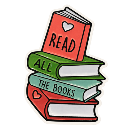Read All The Books Sticker