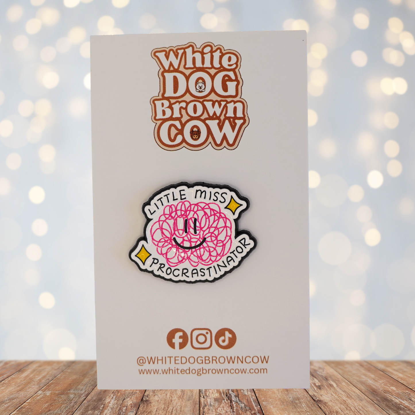 "Little Miss Procrastinator" Enamel Pin