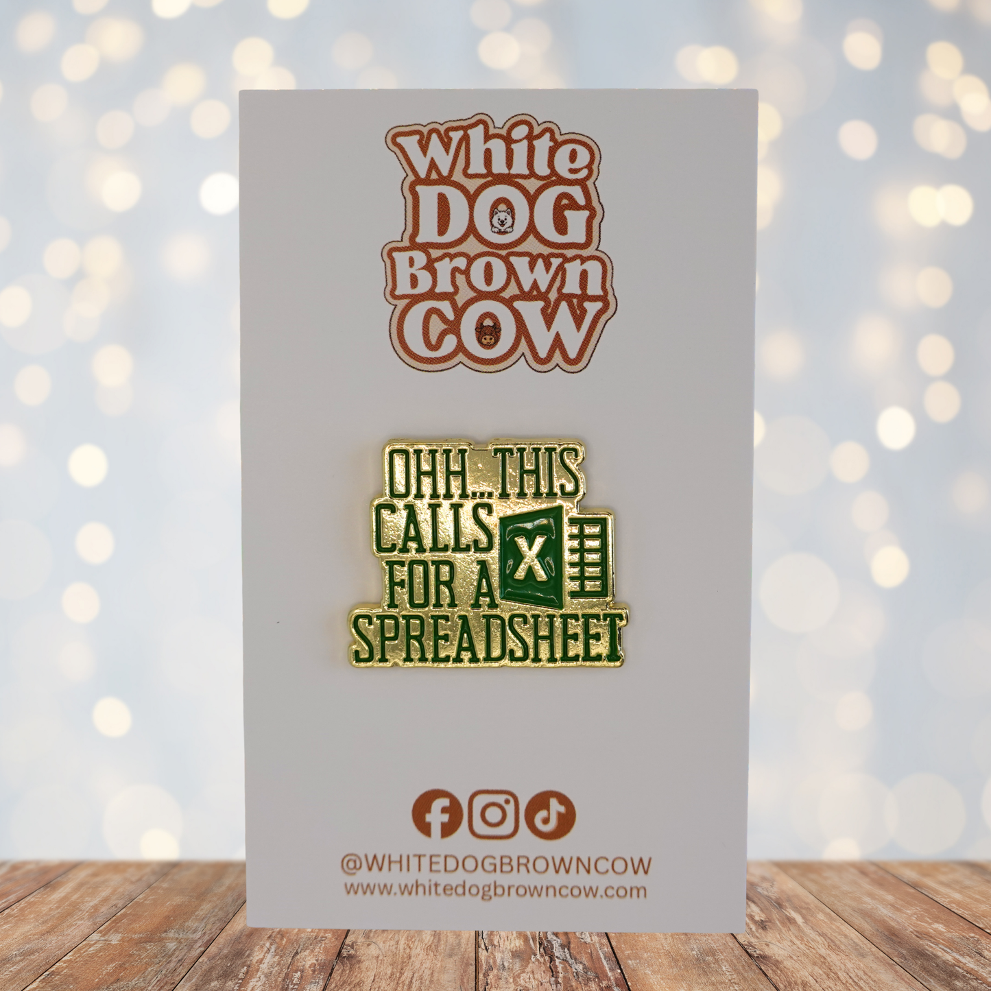 "Ohh This Calls For A Spreadsheet" Metal Pin