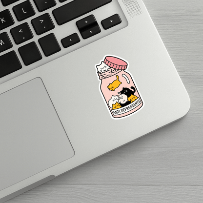 Antidepressants Cat Sticker