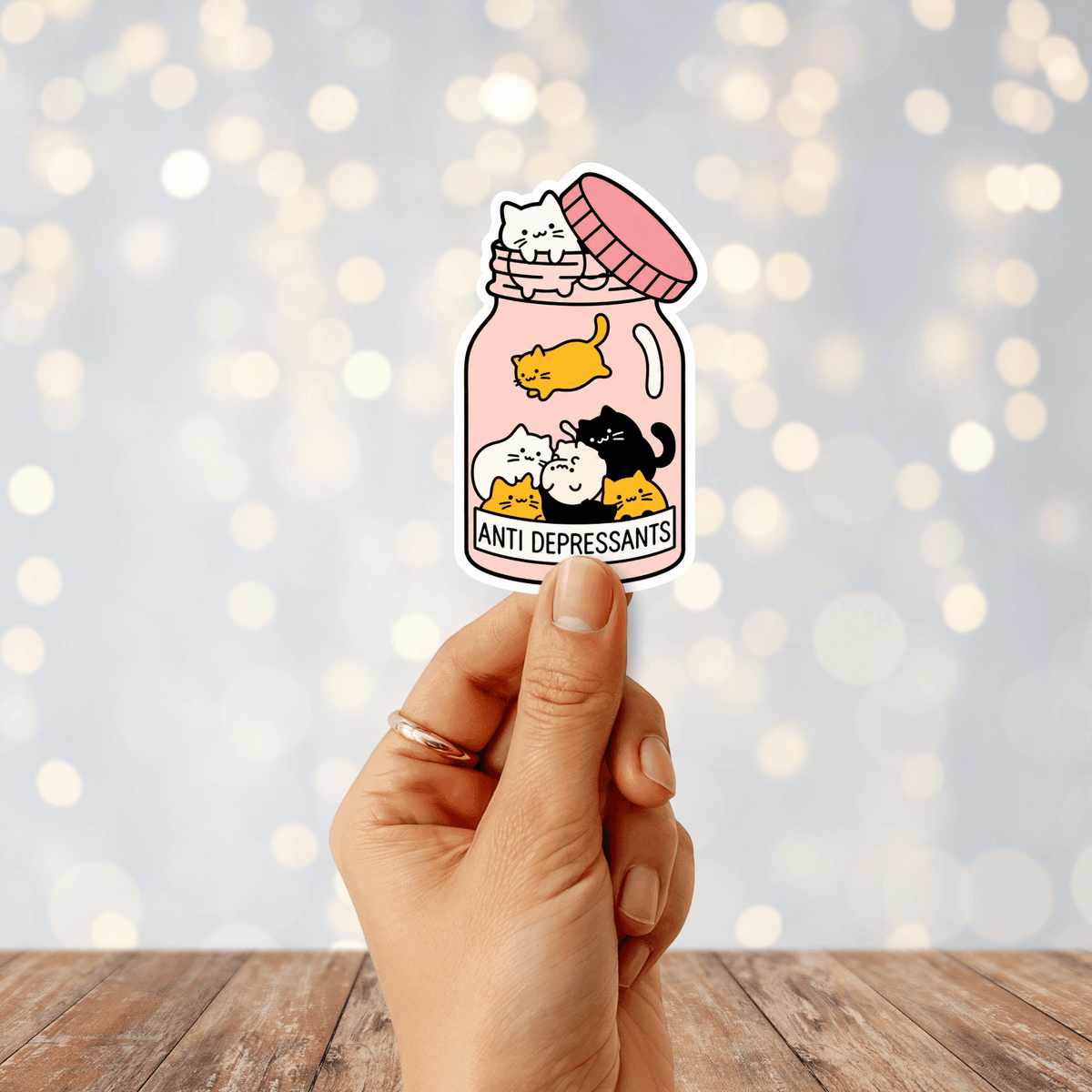 Antidepressants Cat Sticker