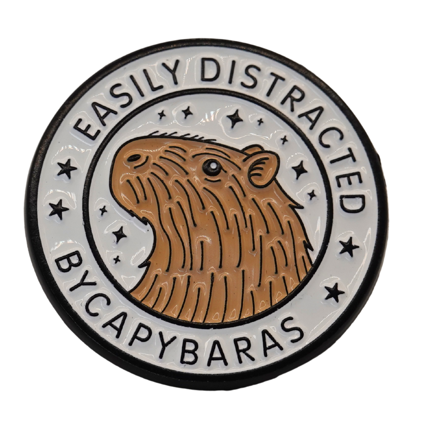"Easily Distracted By Capybaras" Enamel Pin