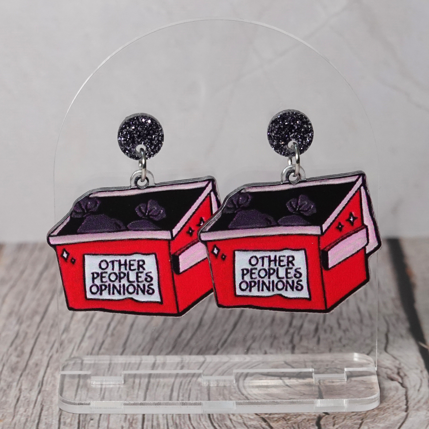 "Other Peoples Opinions" Stud Dangle Earrings