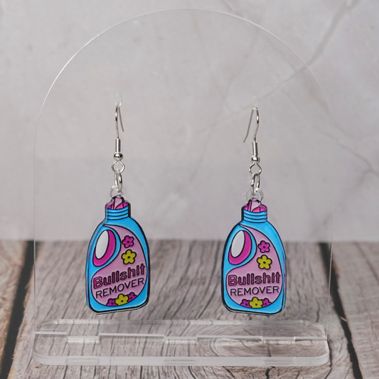 "Bullshit Remover" Hook Dangle Earrings