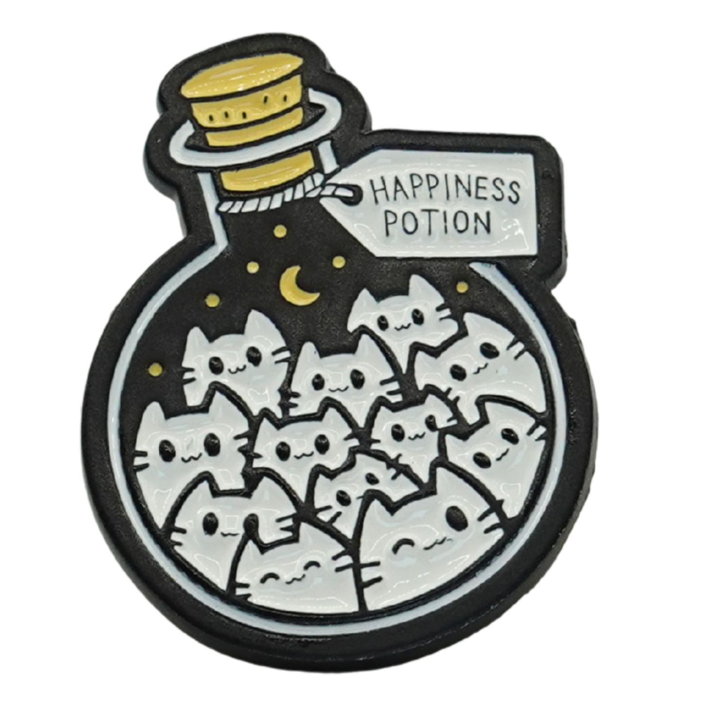 Happiness Potion Cats Enamel Pin