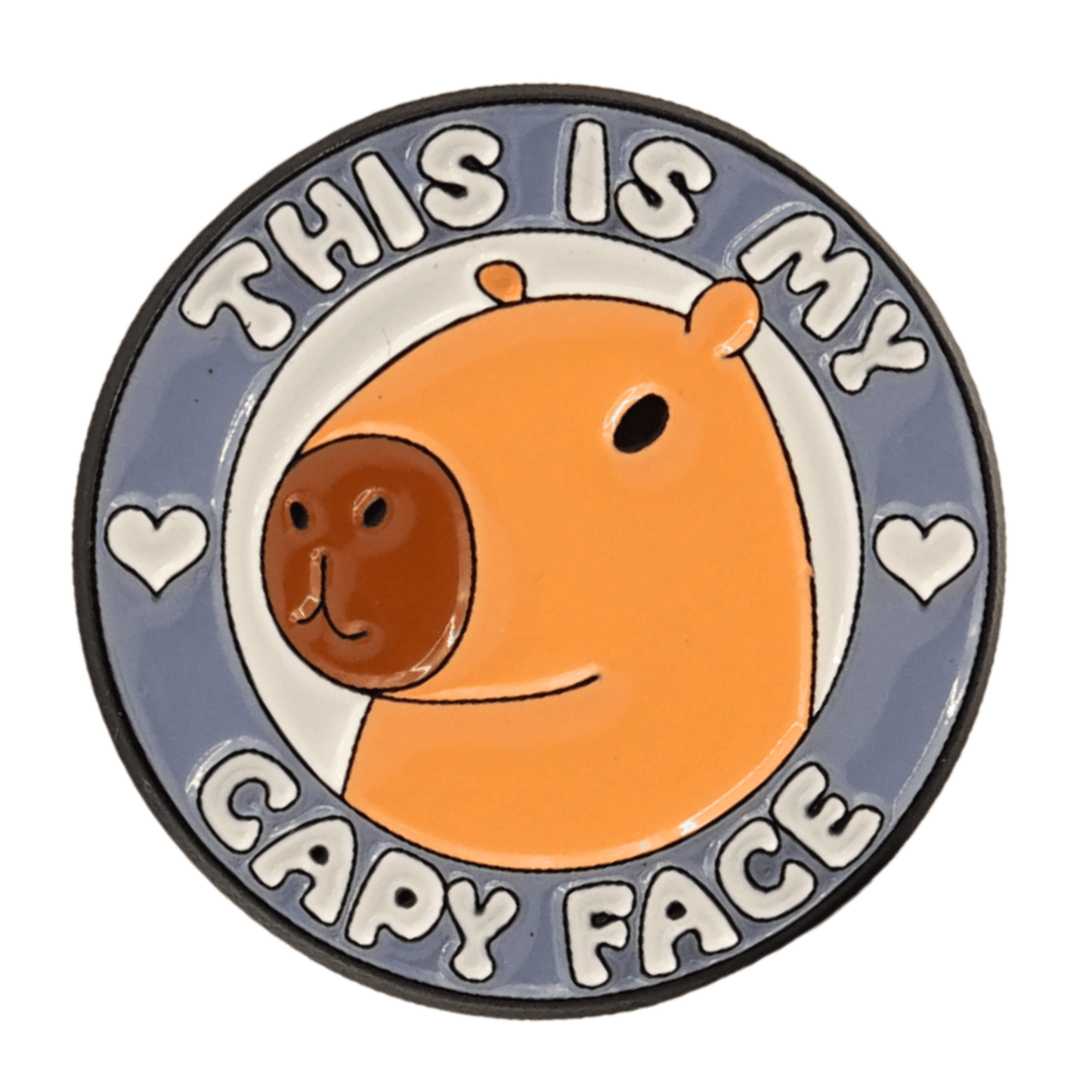 This Is My Capy Face Enamel Pin