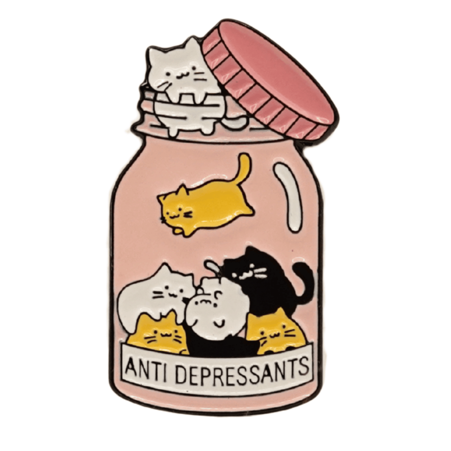 Cat Antidepressants Enamel Pin