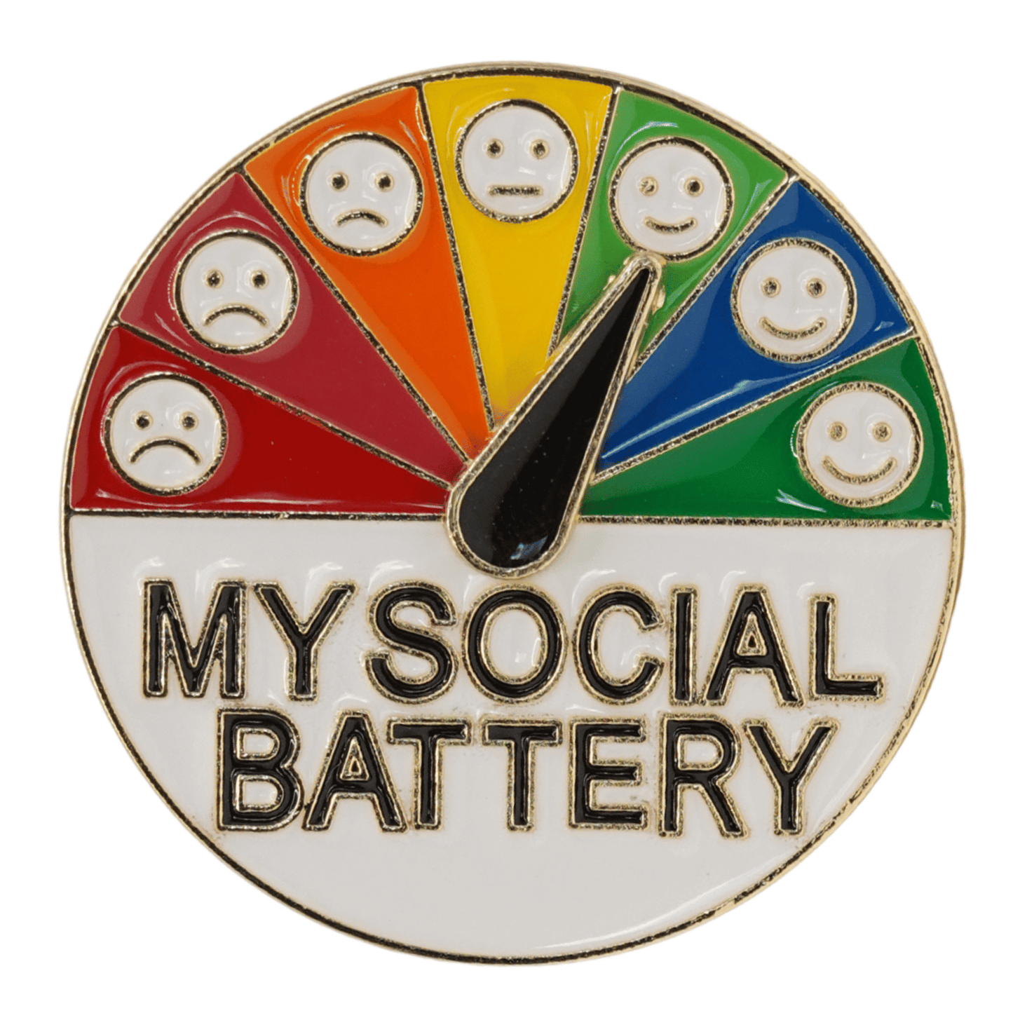 My Social Battery Interactive Enamel Pin