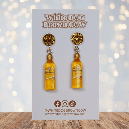 Mini Bundaberg style drink bottle dangle earrings